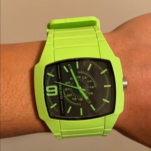 Diesel Only The Brave Unisex Lime Green Watch